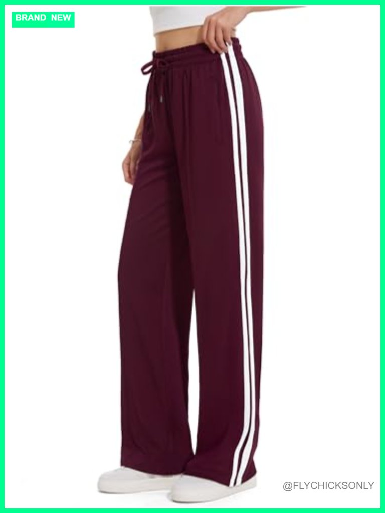 Women's Track Pants Straight Leg Jogging Sweatpants 5 Inseams Zippered Pockets